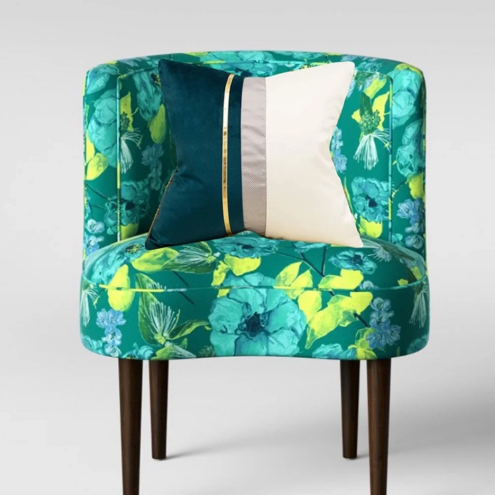 Luxury Home | Elegant Emerald Green & Cream Soft Luxe Velvet Throw Pillow Cover